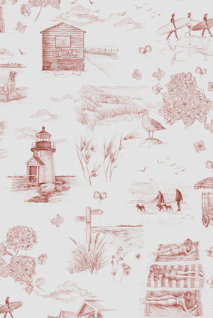 Days Like These Wallpaper in Crayfish by XV Interiors and Victoria Sanders, pattern