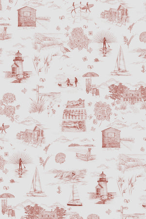 Days Like These Wallpaper in Crayfish by XV Interiors and Victoria Sanders, pattern detail