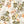 Iris wallpaper by Curate Space in off-white, full repeat of botanical blooms and foliage