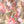 Margot wallpaper by Curate Space in pastel pink and sage green, close-up of painterly roses and wildflowers