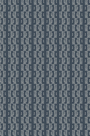 Mia wallpaper by Curate Space in navy, full repeat of rows of dots forming a stripe