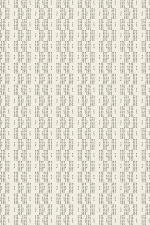Mia wallpaper by Curate Space in olive green, full repeat of rows of dots forming a stripe