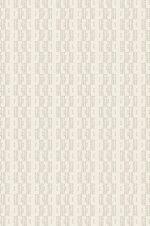 Mia wallpaper by Curate Space in stone beige, full repeat of rows of dots forming a stripe