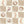 Molly wallpaper by Curate Space in beige, full repeat of seashells and seahorses on a check