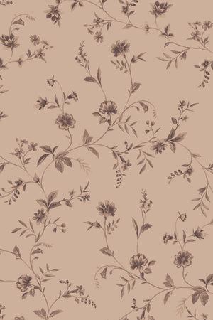 Paloma Curate Space wallpaper in dark pink, full repeat of trailing floral stems