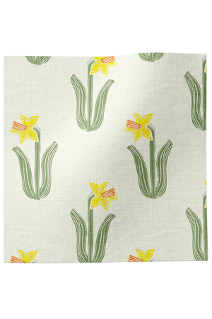 Daffodil Linen Fabric, small scale