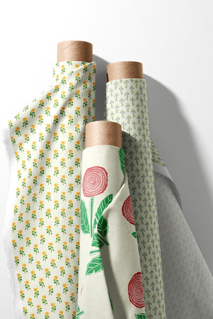 Dahlia Linen Fabric by Annika Reed Studio