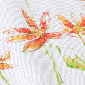 Dancing Autumn Daisies Cotton Linen
