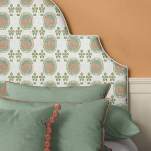Flying Horse of the Silk Road Linen Fabric by Annika Reed Studio