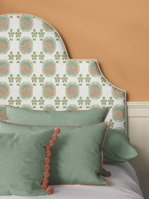 Flying Horse of the Silk Road Linen Fabric by Annika Reed Studio