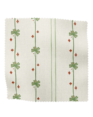 Garden Tetris Linen Fabric by Annika Reed Studio