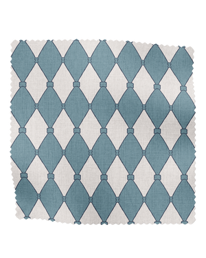 Harlequin Parade Linen Fabric in Blue, large scale