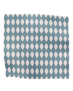 Harlequin Parade Linen Fabric in Blue, small scale