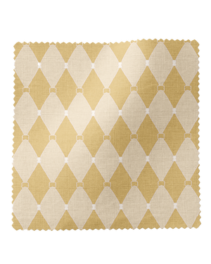 Harlequin Parade Linen Fabric in Ochre, large scale