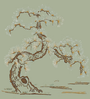Japanese Tree Velvet Fabric