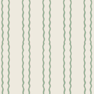 Jester Lines Linen Fabric in Pink and Green