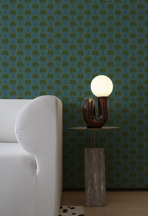 Little Palma in Lagoon Vinyl Wallpaper