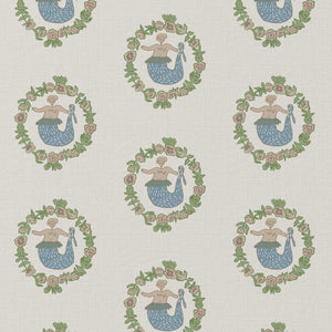 Mermaid Linen Fabric by Annika Reed Studio