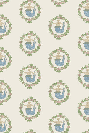 Mermaid Linen Fabric by Annika Reed Studio