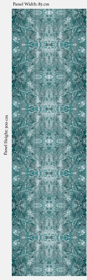 Mirage in Blue Green Grasscloth