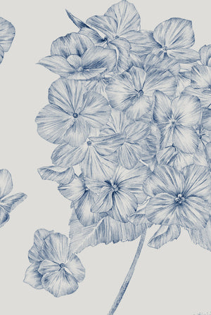 Days Like These Wallpaper in Navy by XV Interiors and Victoria Sanders, pattern close-up