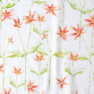 Dancing Autumn Daisies Cotton Linen
