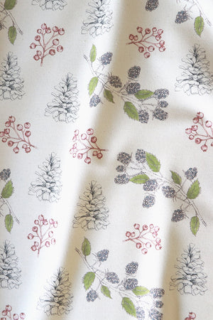 Organic Turn of the Seasons Pinecone and Berry Linen