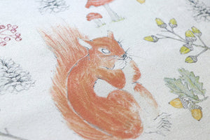 Organic Turn of the Seasons Squirrel Linen
