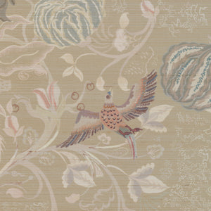 Chintz 21 Grasscloth in Sepia Stone by Parker and Jules