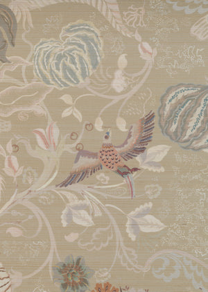 Chintz 21 Grasscloth in Sepia Stone by Parker and Jules