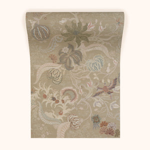 Chintz 21 Grasscloth in Sepia Stone by Parker and Jules