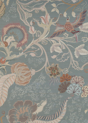 Chintz 21 Grasscloth in Washbrook by Parker and Jules