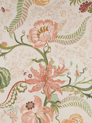Chintz 21 Wallpaper in Raffia Rose by Parker and Jules