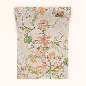 Chintz 21 Wallpaper in Raffia Rose by Parker and Jules