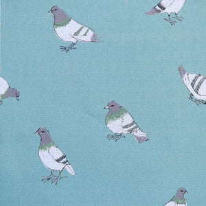 Pigeon Fabric in Turquoise- Cotton Drill