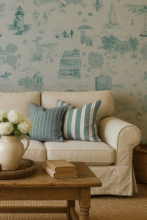 Days Like These Wallpaper in Seaclay by XV Interiors and Victoria Sanders, room setting