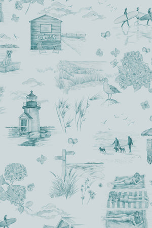 Days Like These Wallpaper in Seaclay by XV Interiors and Victoria Sanders, pattern
