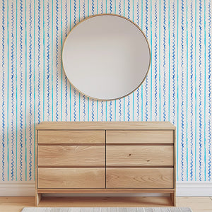 Sea Lines Stripe Sustainable Wallpaper