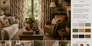 Seasons of the Vine Summer Linen Fabric