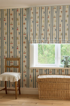 Stow Away with the Sailors Linen Fabric by Annika Reed Studio