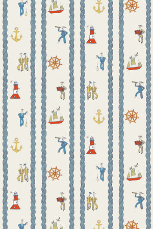 Stow Away with the Sailors Linen Fabric by Annika Reed Studio