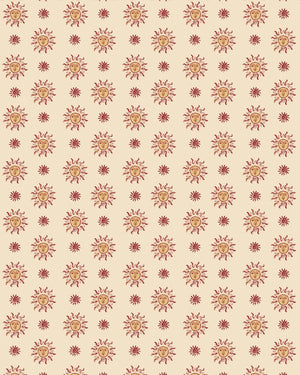 Sunshine Masquerade Linen Fabric by Annika Reed Studio