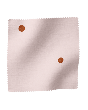 Tiddlywinks Linen Fabric in Pink and Red Dot