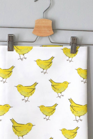 Yellow Bird Fabric- Cotton Drill