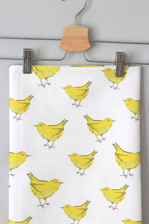 Yellow Bird Fabric- Cotton Drill