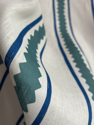 Zig and Zag Linen Fabric by Annika Reed Studio