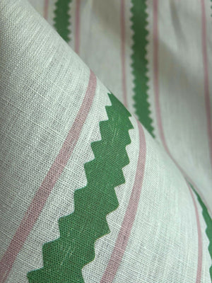Zig and Zag Linen Fabric by Annika Reed Studio