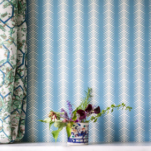 Ziggy Wallpaper in Wedgwood by Parker and Jules, shown in situ